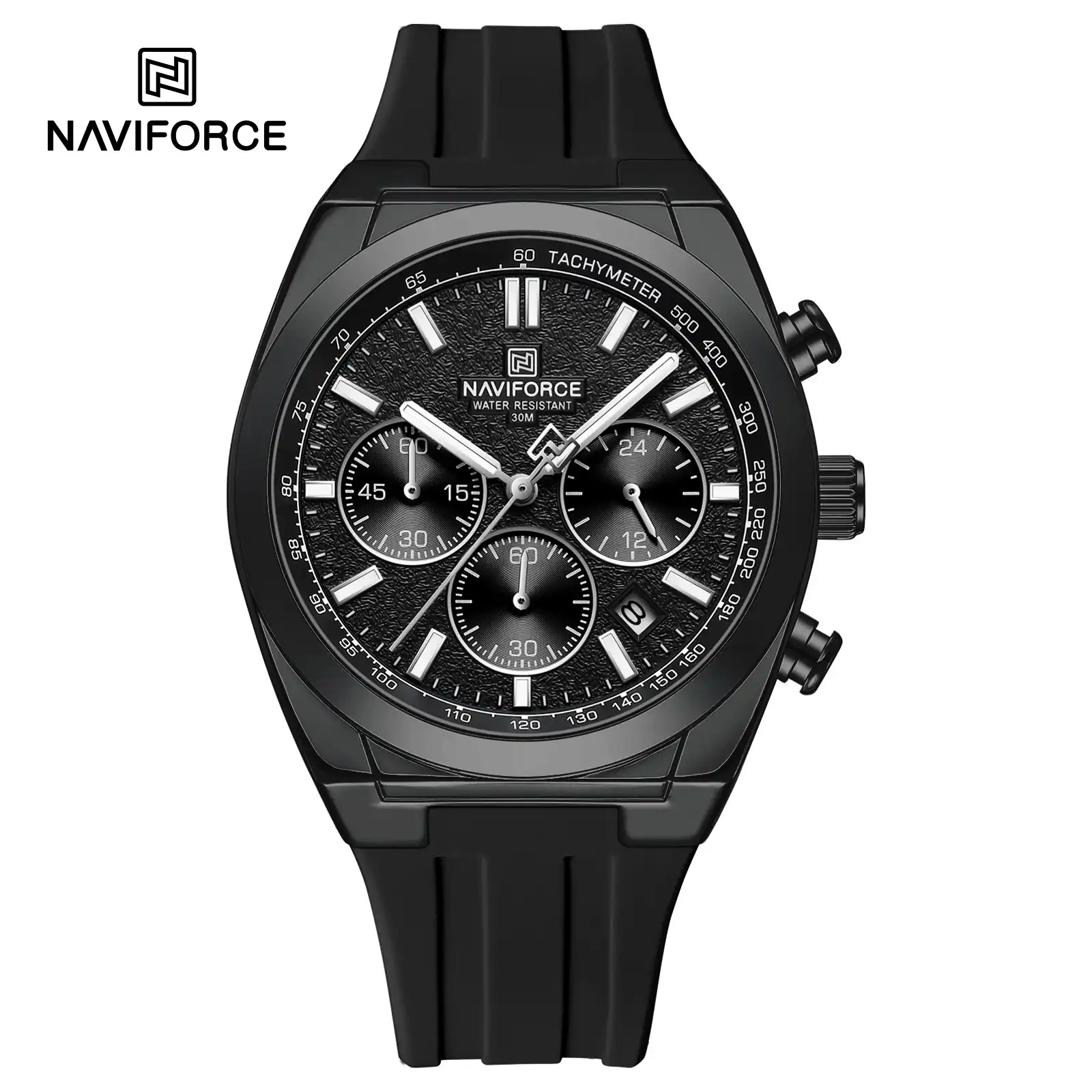 NaviForce NAVIFORCE NF8080 Men's Chronograph Quartz Watch (All Black Edition) — Men's Watch India