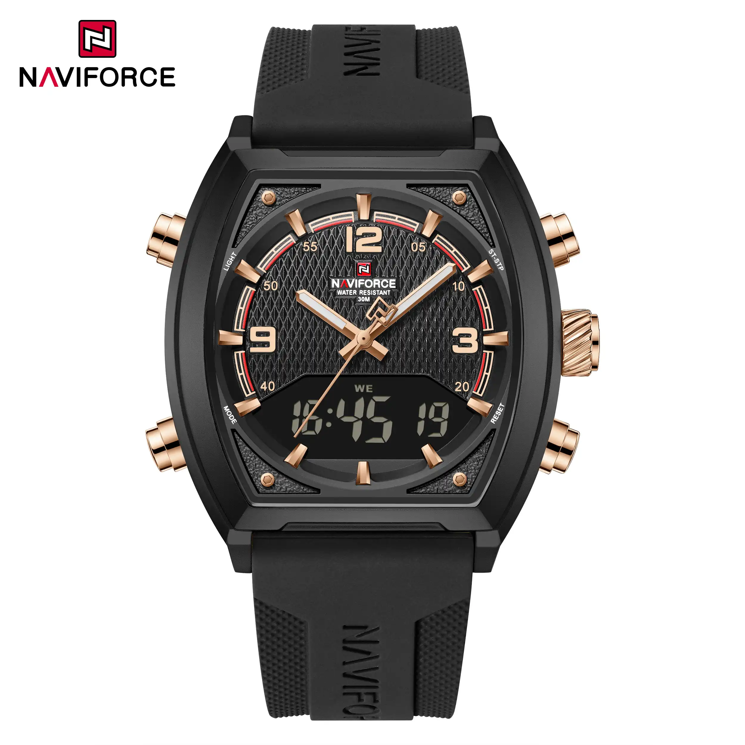 NaviForce NAVIFORCE NF9242 Men's Analog-Digital Quartz Watch (Brown & Rose Gold Edition) — Men's Watch India