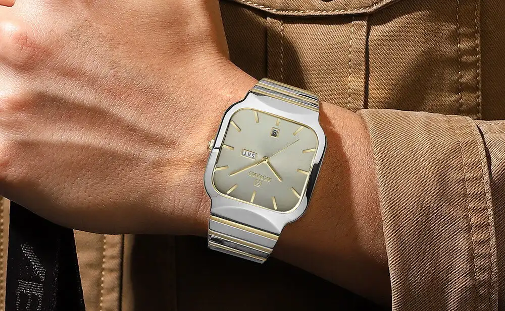 Reward RD611264M Men's Stainless Steel Quartz Watch (Two-Tone Silver & Grey Edition) — Men's Watch India