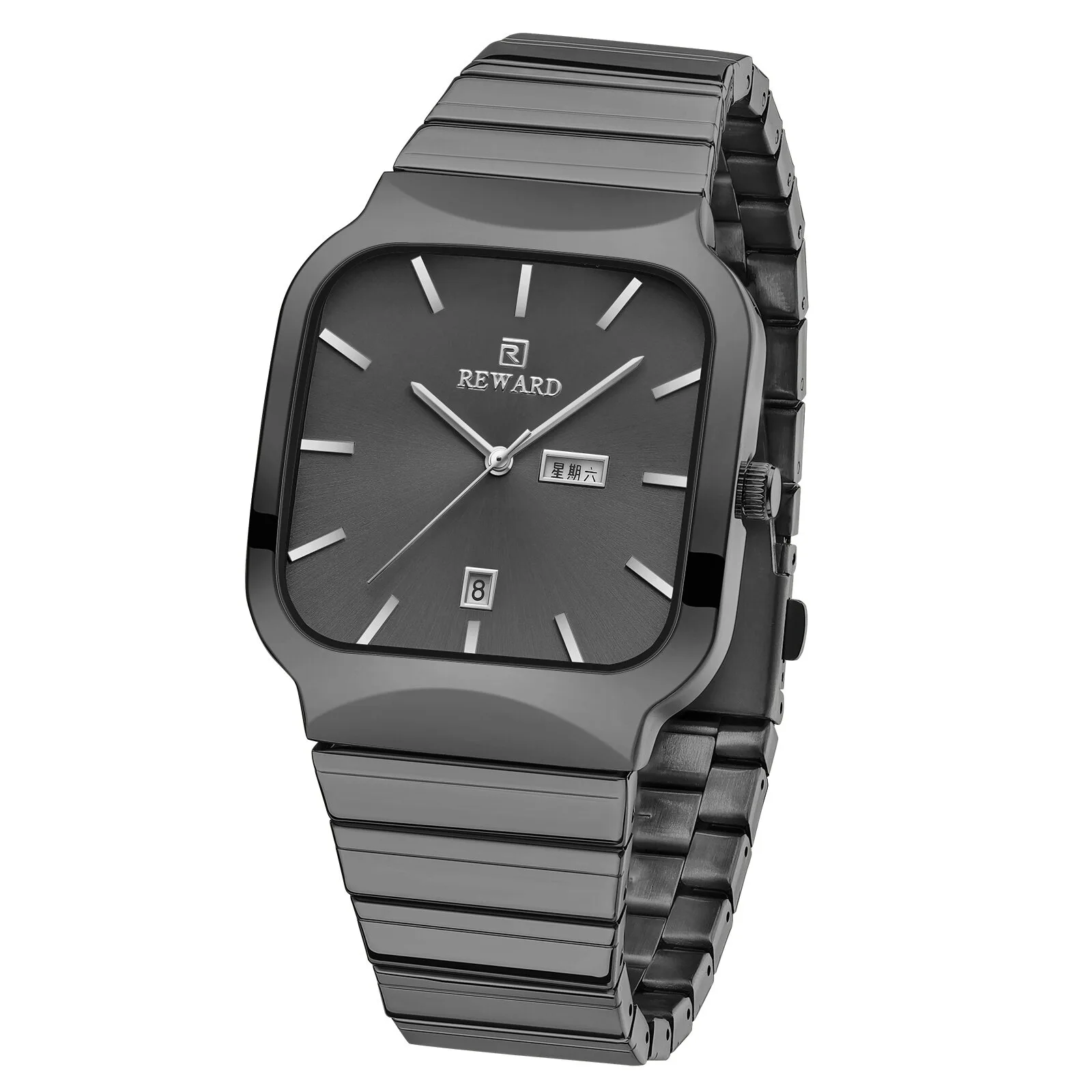 Reward RD611264M GUN Men's Stainless Steel Quartz Watch — Men's Watch India