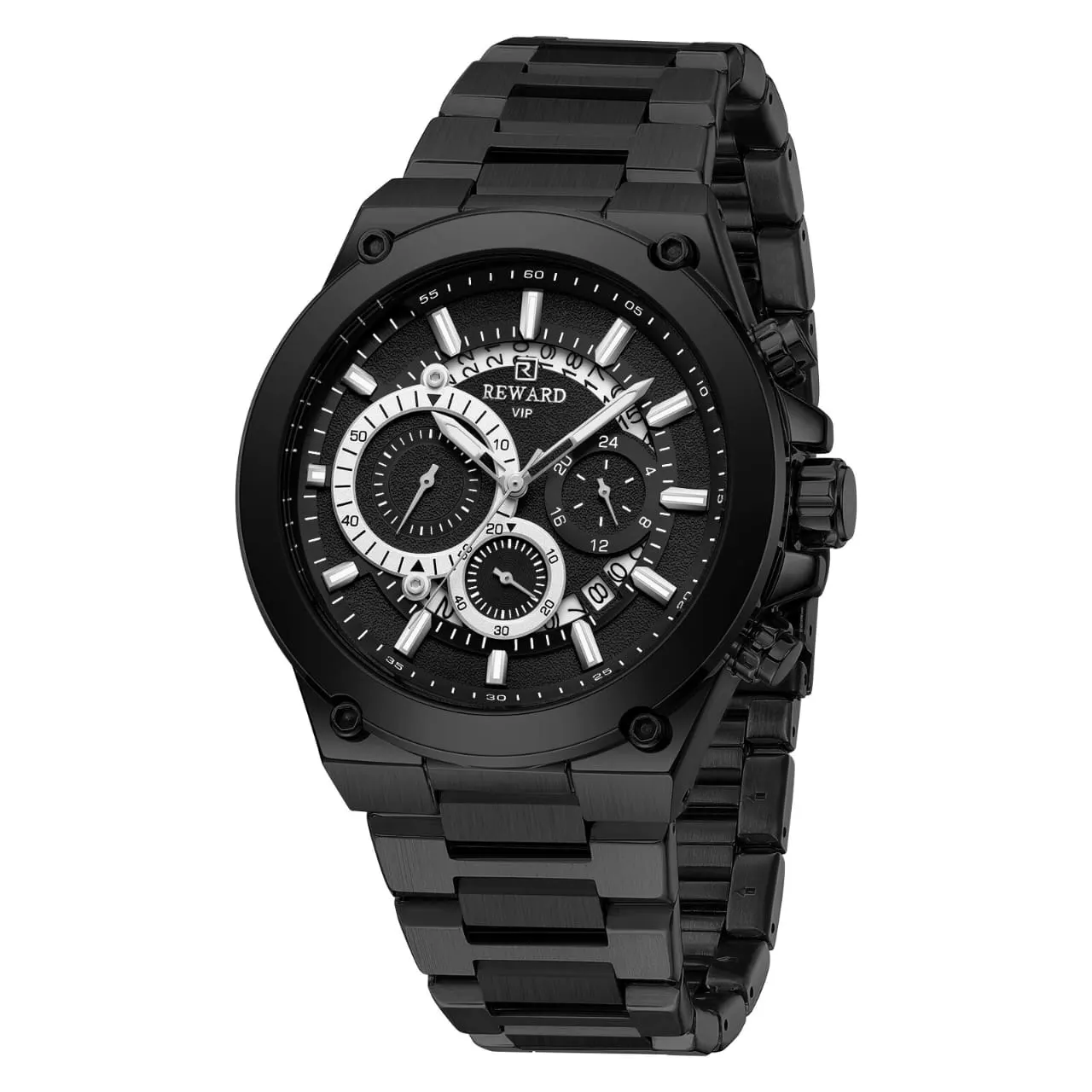 Reward RD812259M Men's Chronograph Quartz Watch (All Black Edition) — Men's Watch India