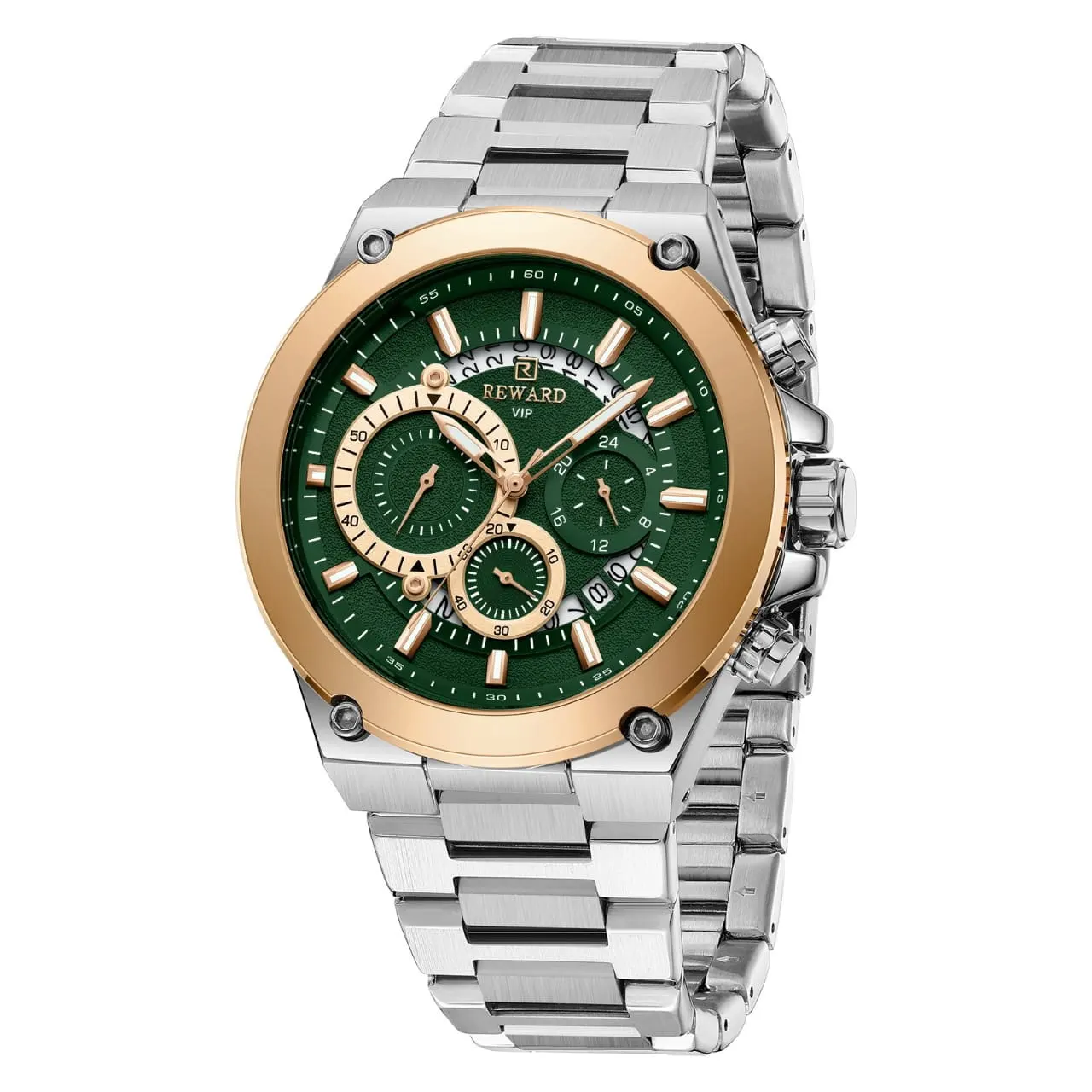 Reward RD812259M Men's Chronograph Quartz Watch (Rose Gold, Silver & Grey Edition) — Men's Watch India